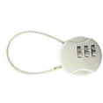 thumbnail image 2 of Combination Lock 3 Digit Padlock Anti Theft Code Lock Zinc Alloy for Travel Luggage SuitcaseSilvery White, 2 of 5