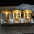 thumbnail image 4 of GOOHOCHY  Wooden Base Candlestick Holder Wedding Decorative Decoration Silver, 4 of 5