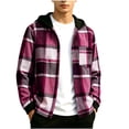 thumbnail image 2 of OGLCCG Boys Hoodie Shirts Casual Button Down Plaid Shirt Jackets for Boys Lightweight Long Sleeve Hooded Tops with Pocket 5-15 Years, 2 of 8