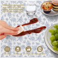 thumbnail image 6 of Pioneer Flower Floral Print Pattern Round Tablecloth 60 X 60 Inch, Wrinkle Resistant Wipeable Table Cloth for Kitchen Dining Picnic Patio Party, 6 of 6
