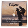 thumbnail image 2 of To My Daughter You Held My Hand From Dad Alluring Ribbon Necklace Message Card, 2 of 20