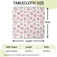 thumbnail image 2 of Pink Cow Milk Strawberry Pattern Square Fitted Tablecloth with Elastic Edge,Square Table Cover,Washable Elastic Table Cover for Home Kitchen Party Decor 34"x34", 2 of 6