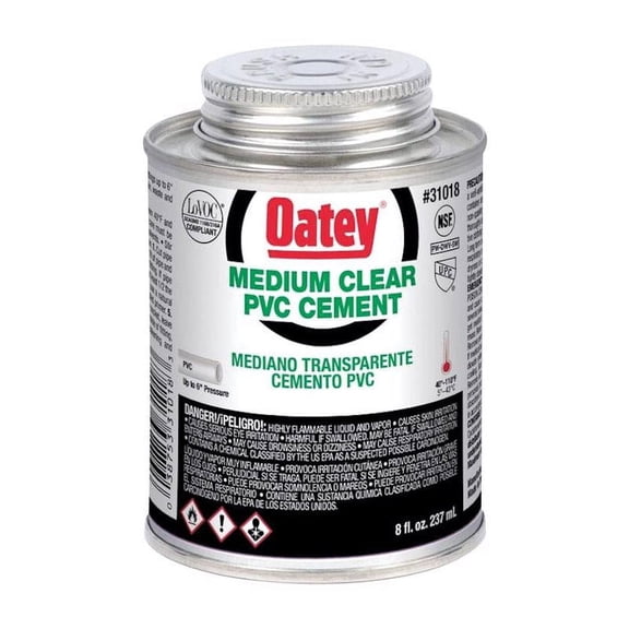 Oatey Cement,Low VOC,8 oz.,Clear 31018