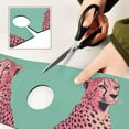 thumbnail image 6 of Yayeee Faucet Mat for Kitchen Sink 14.7" Diatomite Long Splash Guard Pad, Big Pink Cheetah, 6 of 7