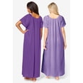 thumbnail image 2 of Only Necessities Plus Size 2-Pack Long Silky Gown, 2 of 6