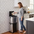 thumbnail image 2 of HOLDN’ STORAGE 36L Triple-Compartment Trash & Recycling Bin for Kitchen, Multi-Access Opening, Odor Control, Stainless Steel, 3 Trash Bag Rolls Included, 2 of 7