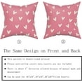 thumbnail image 6 of Pink Valentines Pillow Covers 16x16 Set of 2 Valentine'' Day Pink Love Heart Holiday Decorative Throw Pillows Romantic Valentine Themed Gifts Pillowcase Cotton Square Cushion Cover for Couch Bed Soft, 6 of 6
