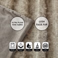thumbnail image 3 of Inspired Home Machine Washable Faux Fur Shaggy & Snuggly Throw , 50"x60", Brown Fox, 3 of 5