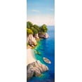 thumbnail image 2 of Galasso, Adriano 9x18 White Modern Wood Framed Museum Art Print Titled - Caletta nel Mediterraneo, 2 of 4