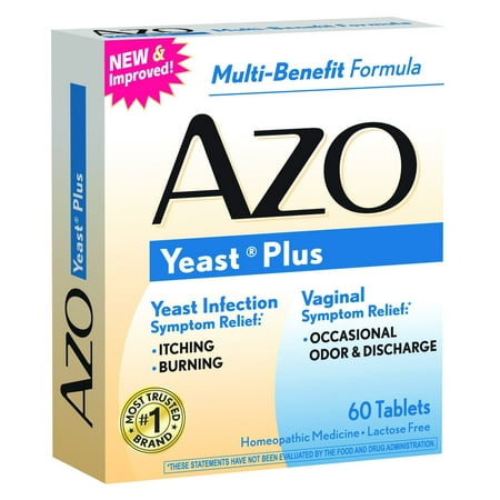 5 Pack AZO Yeast Prevention 60 Tablets Ea, Homeopathic Yeast Infection