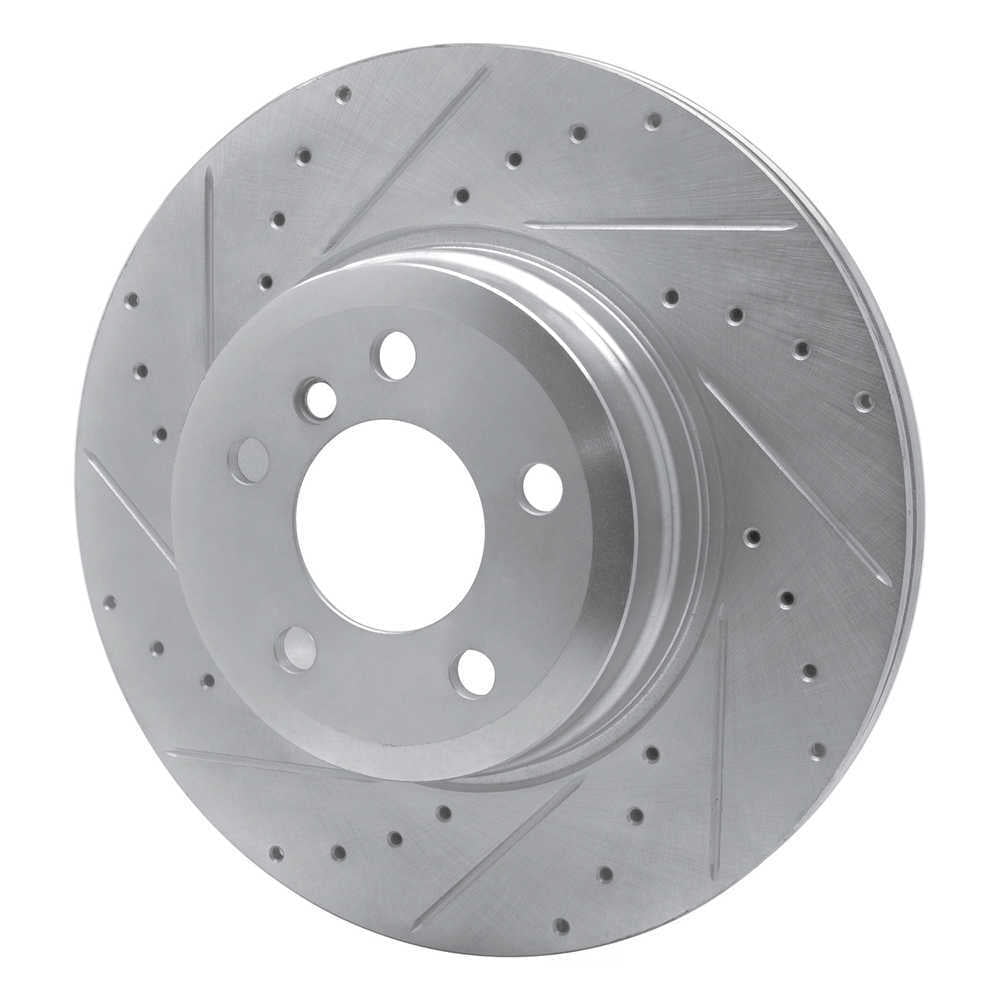 Dynamic Friction Company 631-31141L DFC Brake Rotor - Drilled And Slotted - Silver