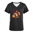 thumbnail image 4 of Womens Top,Casual Short Sleeved V Neck Double Pockets Work Uniform,Womens Work Tops, 4 of 7