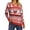 A-Red Deer, variant on MOSHU V Neck Sweaters for Women Fall Lightweight Knit Pullover Sweater Side Slits Tops