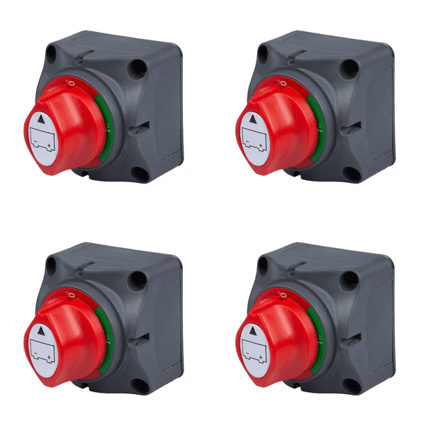 4uds. Interruptor Selector de batería de 2 engranajes 300A, desconexión para coche, RV, camión, yate