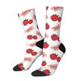 thumbnail image 1 of Balery Strawberry Calcetas Largas con Estampado para Hombre y Mujer – Suaves y Transpirables, Talla Única (US 5-11), 1 of 6