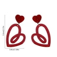 thumbnail image 3 of Linnome Valentine's Day Heart Earrings Delicate Sparkle for Romantic Celebrations Couples Gifts Sentimental Jewelry, 3 of 6