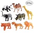 thumbnail image 1 of Juego de 8 figuras de animales del bosque de plástico de simulación, juguetes divertidos y realistas, juguetes educativos de animales de la jungla (surtidos), 1 of 5