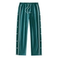 thumbnail image 7 of DHFJKG Women's Side Striped Buttons Pants Wide Leg Casual Pants With Pockets And Drawstring For Exercise Leisure Trousers, 7 of 7