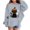 Gray, variant on Grblisyd Girls Casual Long Sleeve Hoodies Cute Oversized Halloween Sweatshirt Tops with Kangaroo pocket