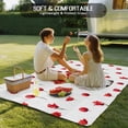 thumbnail image 4 of Red Tulip Flowers Outdoor Rug for Patio/Deck/Porch, Non-Slip Large Area Rug 5 x 8 Ft, Spring Floral Vintage Drum Rustic Indoor Outdoor Rugs Washable Area Rugs, Reversible Camping Rug Carpet Runner, 4 of 8