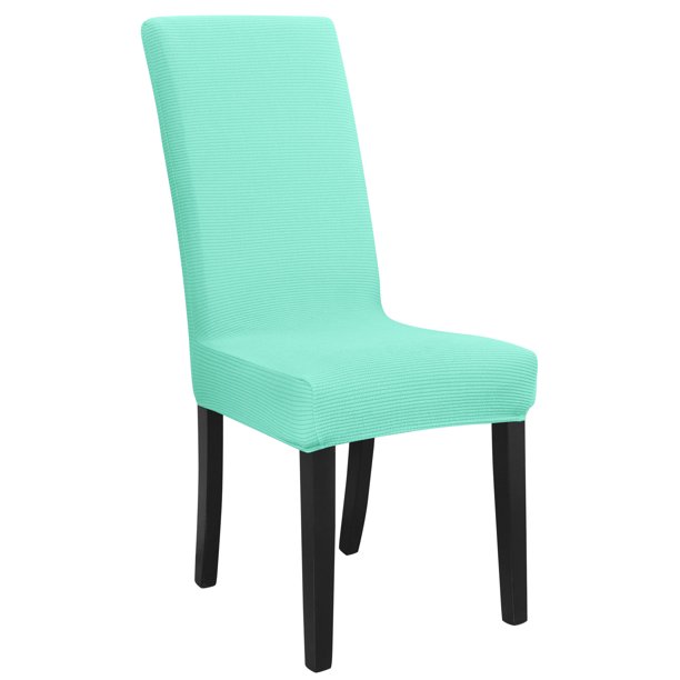 Unique Bargains Stretch Knitted Dining Room Chair Cover Mint L Com Dining Room Chair Cover Mint, Seafoam Green Chair Covers