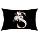 thumbnail image 2 of Xihbxyly Funda de Almohada Floral, Elegante Diseño Del Alfabeto Inglés, Suave Poliéster Color Melocotón, Ideal para Sofá Cama, Sillón, Aspecto Acogedor y Moderno, Tamaño 50 X 30 Cm, Ideal Como Regalo, 2 of 2