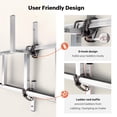 thumbnail image 3 of SMOQIO Ladder Rack for Trailer, 4 Racks Aluminum Trailer Ladder Rack Side Mount Free Combination Easy Match, Enclosed Trailer Ladder Rack with Buffle and D-Hook for Side Wall, 3 of 4