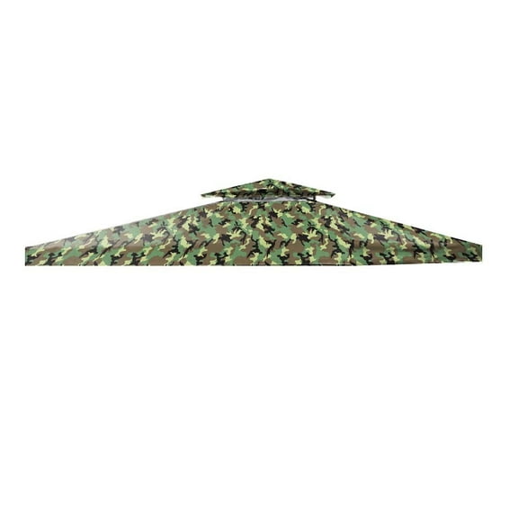 Garden Winds Signature Series 10 x 10 Two-Tiered Replacement Gazebo Canopy Top Cover - Camo Green