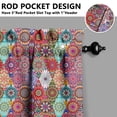 thumbnail image 5 of Boho Kitchen Curtains for Windows – Rustic Tribal Floral Print Cafe Curtains, Vintage Bohemian Geometric Panels for Home Décor, 5 of 6