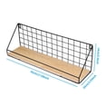 thumbnail image 2 of Yuarrent Estante de pared sin agujeros Estante de almacenamiento retro Estantes flotantes montados en la pared Estante de metal rústico Almacenamiento y organización del hogar Numero 3 Yuarrent HA025229-03, 2 of 6