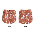 thumbnail image 3 of Balery Cute Poodle Dog Pantalones cortos deportivos para mujer con forro y dos bolsillos, elásticos, para entrenamiento, gimnasio, yoga-X-Large, 3 of 7