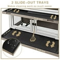 thumbnail image 5 of Gowoodhut Rabbit Hutch Indoor Wooden 2 Story Bunny Hutch Rabbit Cage with Wheels for Small Animals, 5 of 7