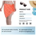 thumbnail image 6 of KLL Salmon Fish Meat Print Women's Sarong Coverups Short Bathing Suit Wrap Skirt Beach Wrap Swimsuit Cover Ups, 6 of 6