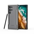thumbnail image 6 of Cowithday Case for Samsung Galaxy S22 Ultra, [Military Grade Drop Protection] [Wireless Charging] Soft TPU Frame + Clear Hard PC Back Case, Shockproof Non-Slip Stylish Cover - Grayblack, 6 of 10