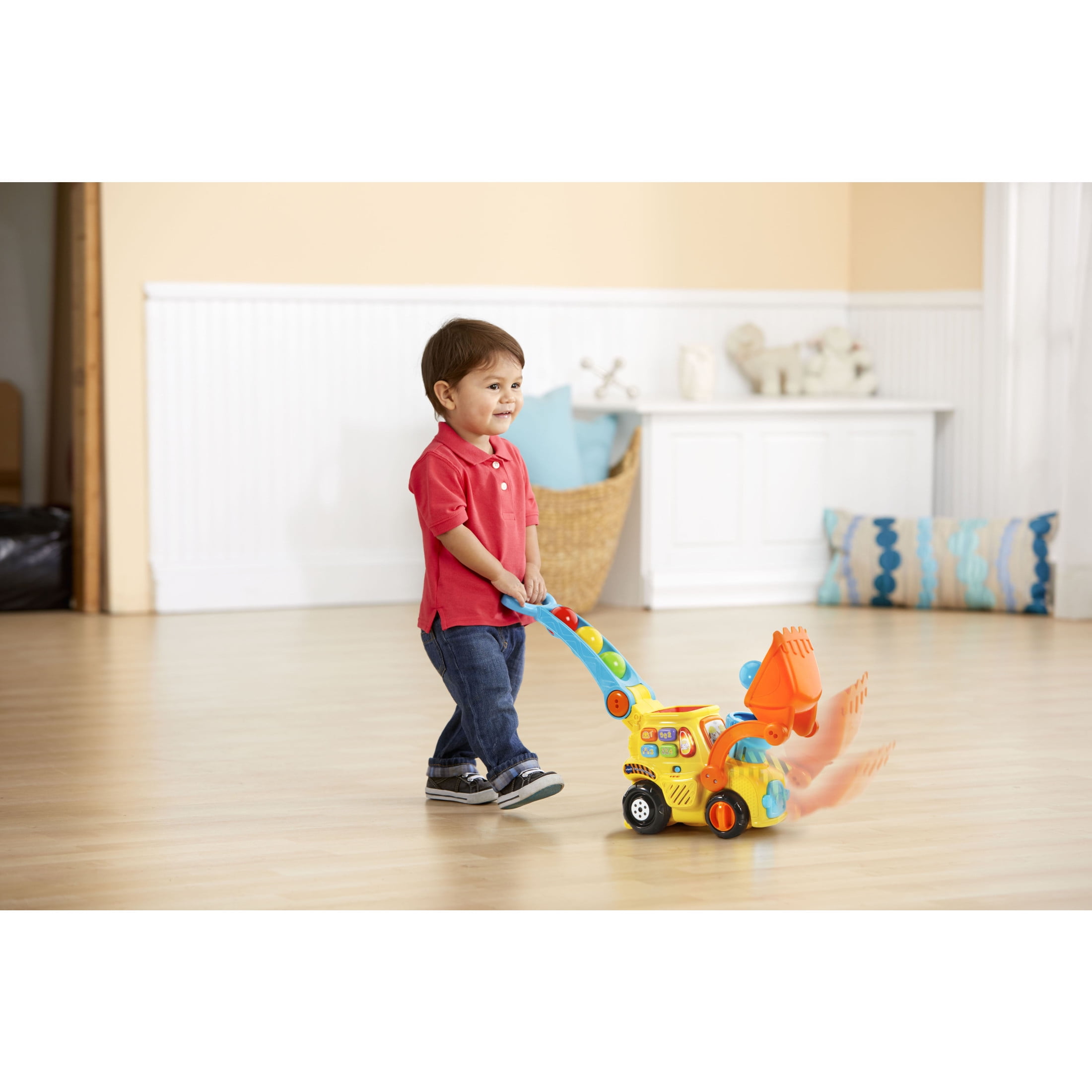 VTech Pop-a-Balls Push & Pop Bulldozer with Accessories, Baby and Toddler Toys
