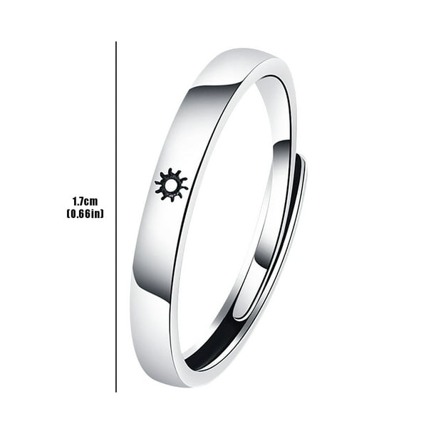 Qiopertar Clearance Free Shipping You Are My Sun Ring Set 925 Sterling Plated Couples Promise Rings under 5 Saving Up To 90 Off Walmart