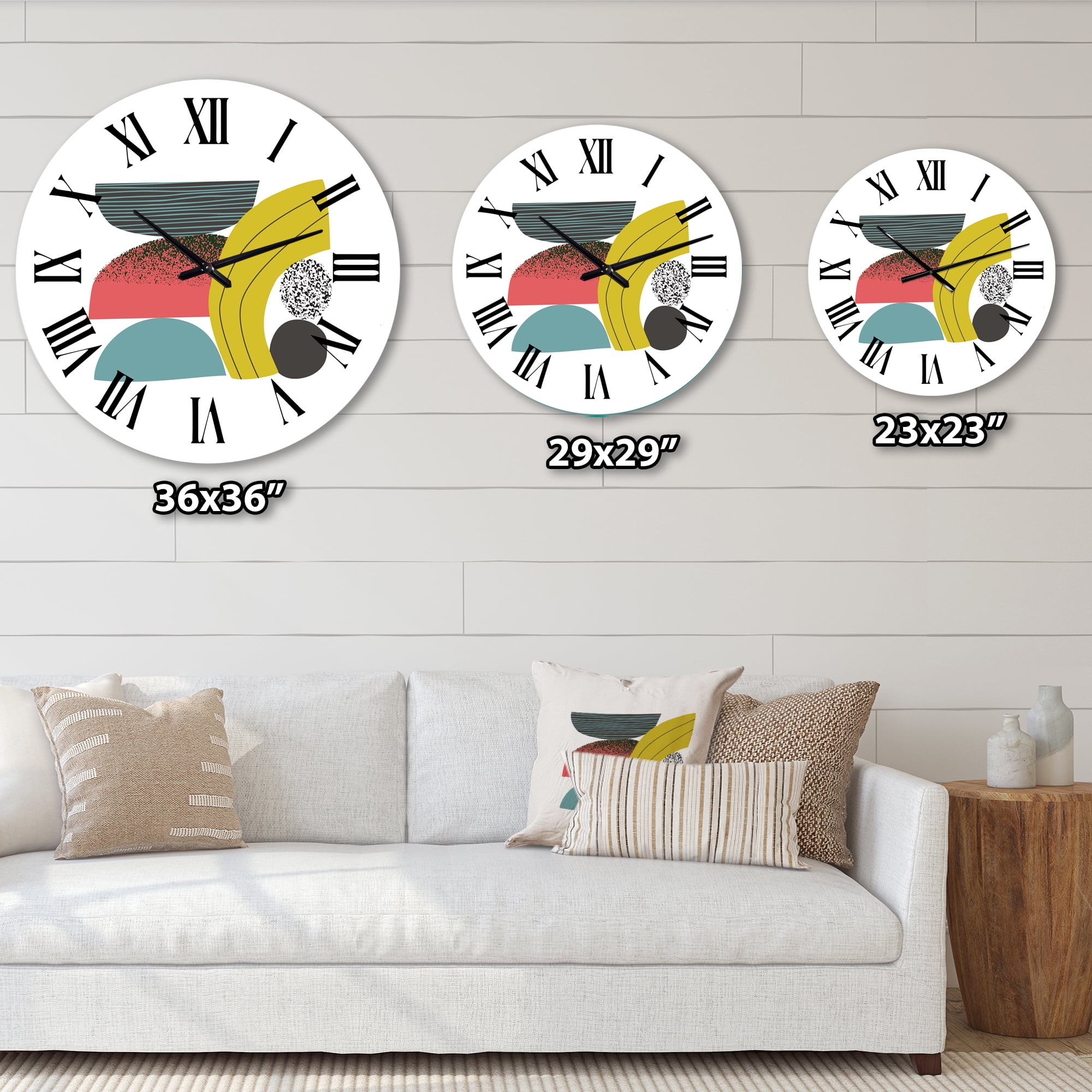 Designart 1 in Modern,Contemporary Wall Clock