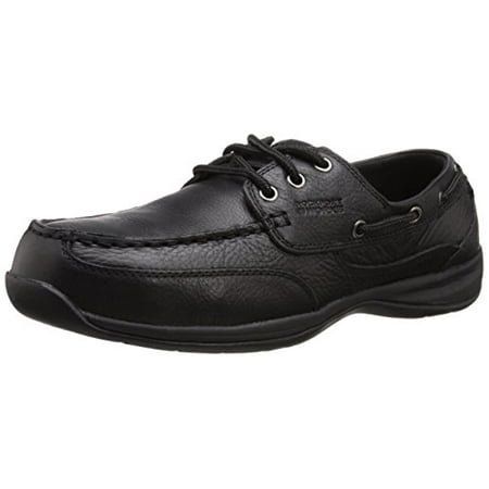 Rockport - Rockport Mens Black Leather Casual Boat Shoes Sailing Club ...