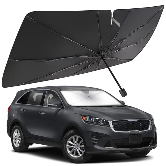 Windshield Sun Shade Umbrella for Kia sorento 2011-2024, Foldable Car Umbrella Sunshade with UV Block Front Window Cover (Heat & Sun Protection)