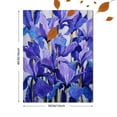 thumbnail image 3 of Blue Iris Floral Canvas Print Wall Art for Living Room Bedroom Office Hotel, 3 of 8