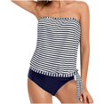 thumbnail image 1 of Birdeem Two Piece Bandeau Swimsuits for Women Loose Fit Bathing Blouson Swim Tank Top with Shorts, 1 of 12