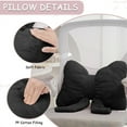thumbnail image 3 of Bowknot Throw Pillows Decorative Bow Pillow Bow Knot Plush Pillows Soft Seat Cushions Car Backrest Cushion for Bed Couch Sofa Home Decor Christmas Gift (White, 14.9x12.6 in) Topboutique, 3 of 6