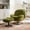 Fruit Green, variant on Swivel Chair with Ottoman Set, Velvet Tufted Upholstered Accent Chair, Single Sofa Chair with 360 Degree Metal Base for Living Room, Bedroom, Home Office, Gray