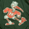 thumbnail image 5 of Men's Mitchell & Ness Green Miami Hurricanes Anorak Vintage Logo Half-Zip Hoodie Jacket, 5 of 7