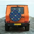 thumbnail image 6 of Susaid Dogs Riding Skateboard Print Tire Covers,Waterproof Anti-UV Snow Sun Rain Tire Covers for RV,Truck, SUV, Trailer, Camper-17 inch, 6 of 6
