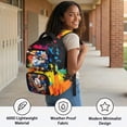 thumbnail image 3 of Yspwyqan Baseball Batter Splash 4Pcs Backpack Set with Lunch Box Pencil Case Water Bottle, 17 Inch Multi-Pocket Lightweight Boys Backpack Set for Elementary Middle School, 3 of 7
