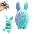 thumbnail image 5 of Dserhfy 2 Pcs 3D Printed Easter Egg with Bunny Inside Prefilled Easter Bunny Egg for Easter Basket Stuffers Spring Party Decor, 5 of 8