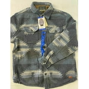 JACHS NEW YORK Men's Wool Blend Shirt Jacket, Fully Lined (Navy Plaid, Medium)