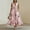 Pink, variant on MORTTIC Women's Floral Print Deep V-Neck Sleeveless Maxi Dress - Flowy Ruffle Hem Sundress with Pockets Purple，L
