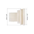 thumbnail image 3 of Uxcell Male Pipe Fitting ABS Plastic Bulkhead Fitting with Silicone Gasket White G1/2 2, 3 of 6